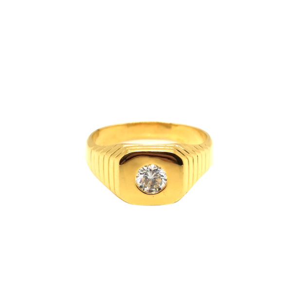 22K Yellow Gold Diamond Ring