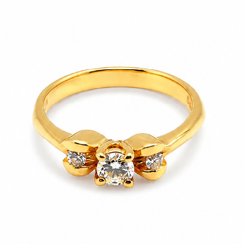 20K Yellow Gold Diamond Ring