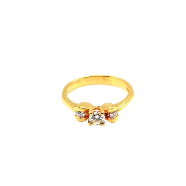 20K Yellow Gold Diamond Ring