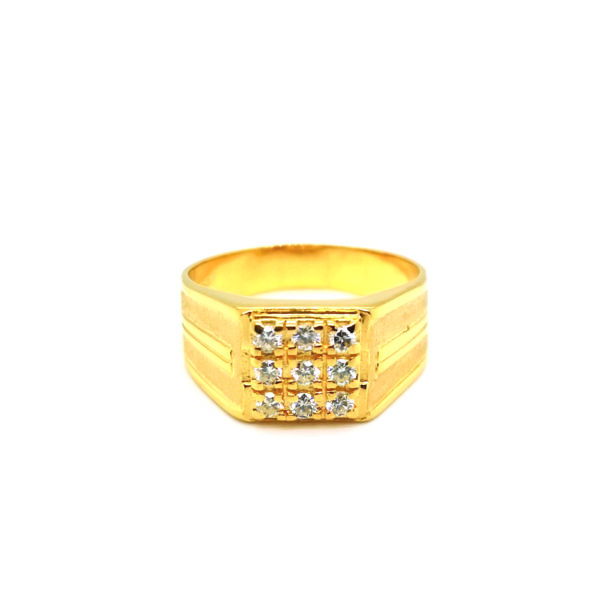 20K Yellow Gold Diamond Ring