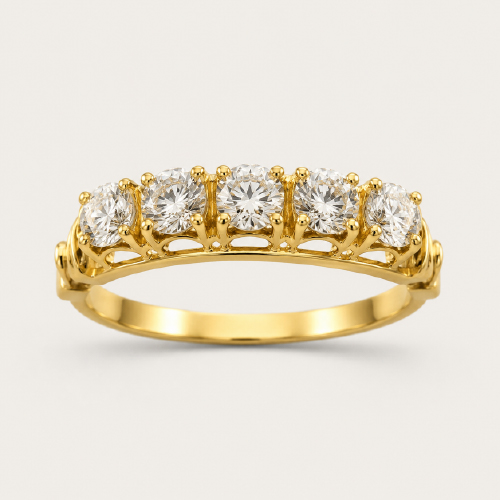 18K Yellow Gold Diamond Ring