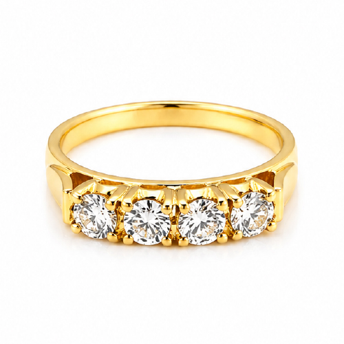 20K Yellow Gold Diamond Ring