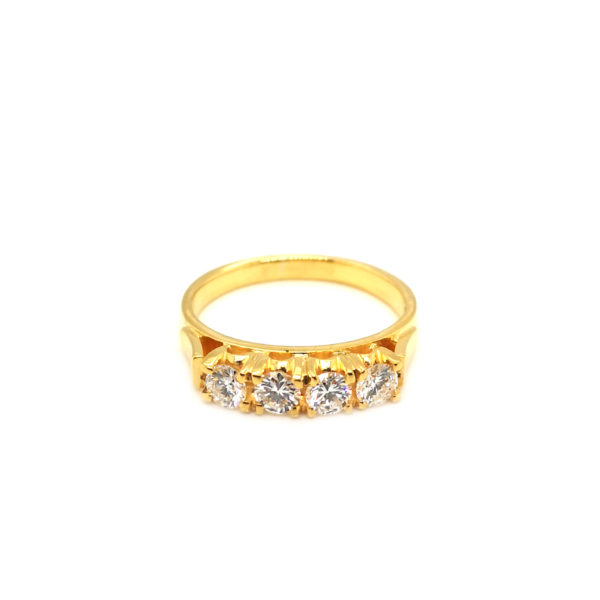 20K Yellow Gold Diamond Ring