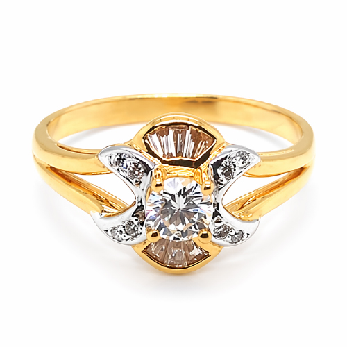 20K Yellow Gold Diamond Ring