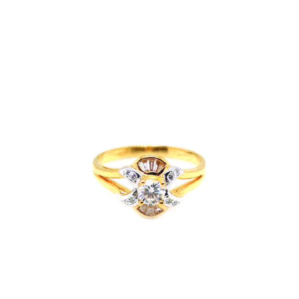 20K Yellow Gold Diamond Ring