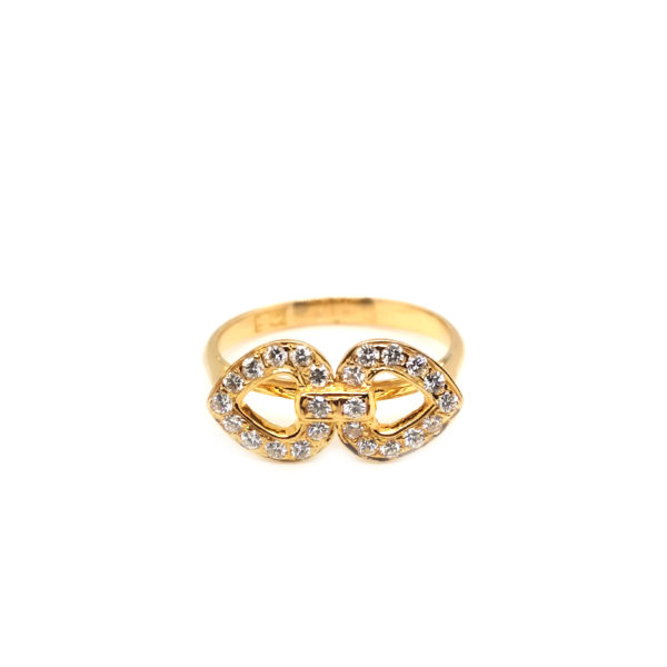 20K Yellow Gold Diamond Ring