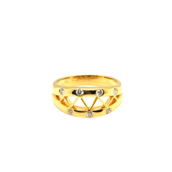 18K Yellow Gold Diamond Ring