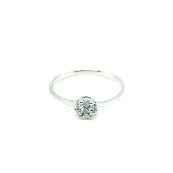 18K White Gold Diamond Ring