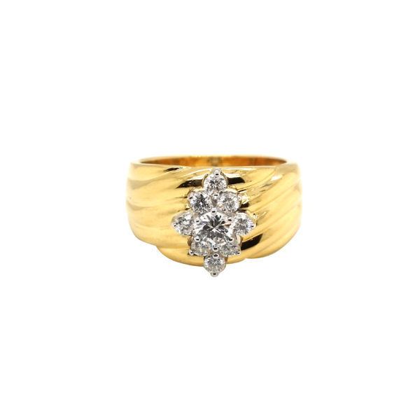 18K Yellow Gold Diamond Ring