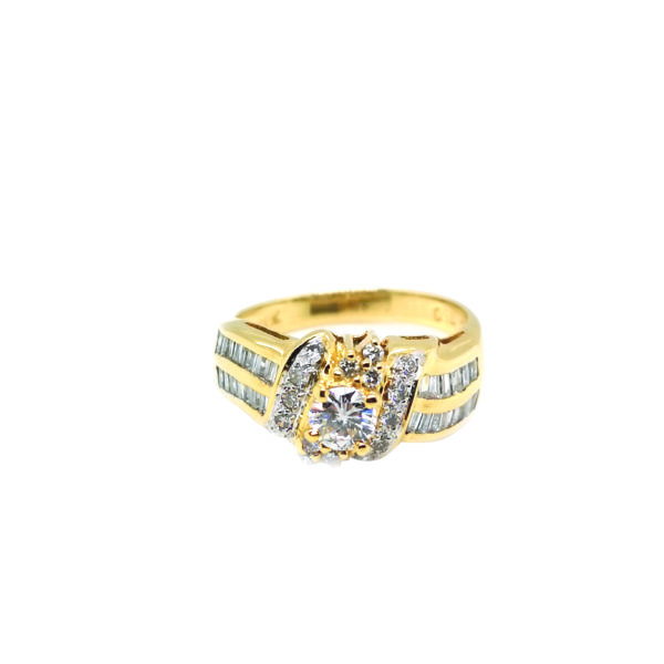 18K Yellow Gold Diamond Ring