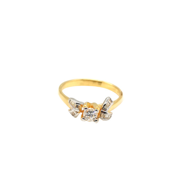 20K Yellow Gold Diamond Ring