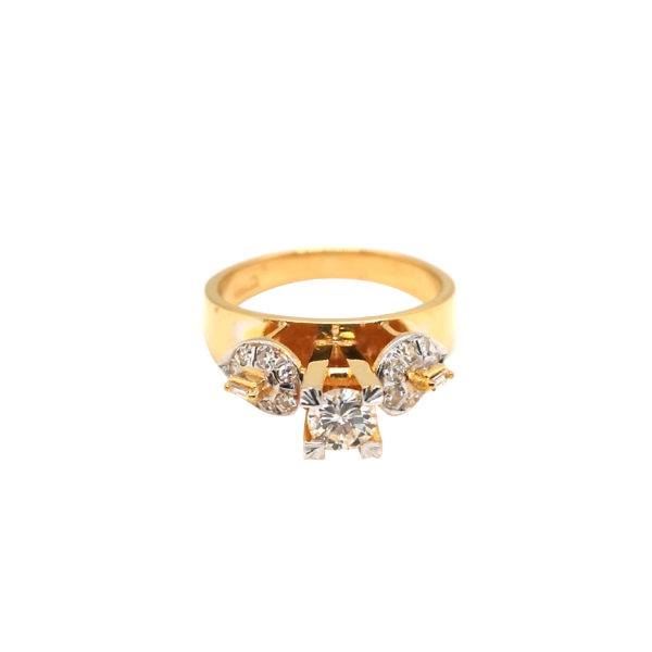 20K Yellow Gold Diamond Ring