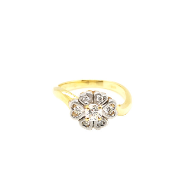 18K Yellow Gold Diamond Ring