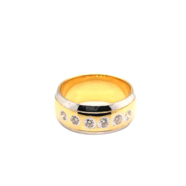 18K Yellow/White Gold Diamond Ring