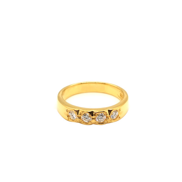 22K Yellow Gold Diamond Ring
