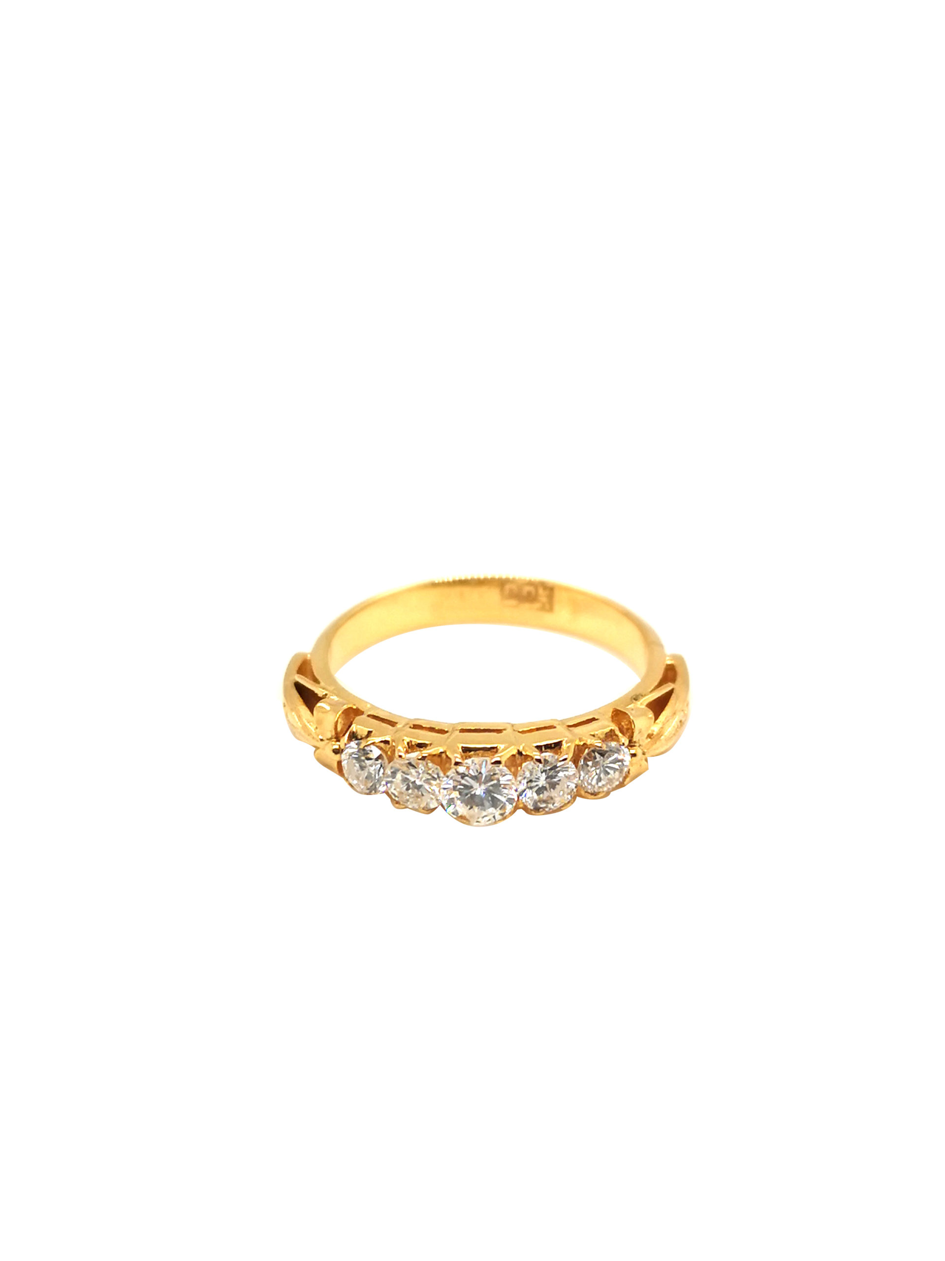 Aquamarine Roman Gold Ring 22k | Singapore Island Jewellery Store