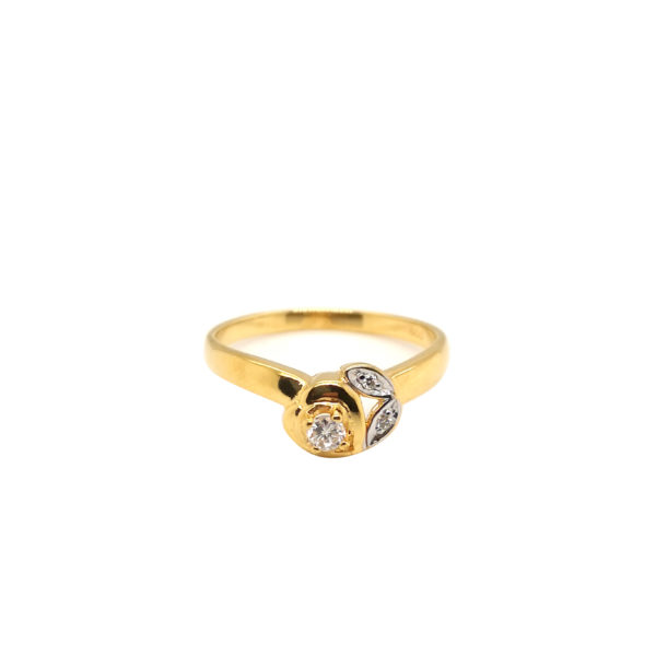 20K Yellow Gold Diamond Ring