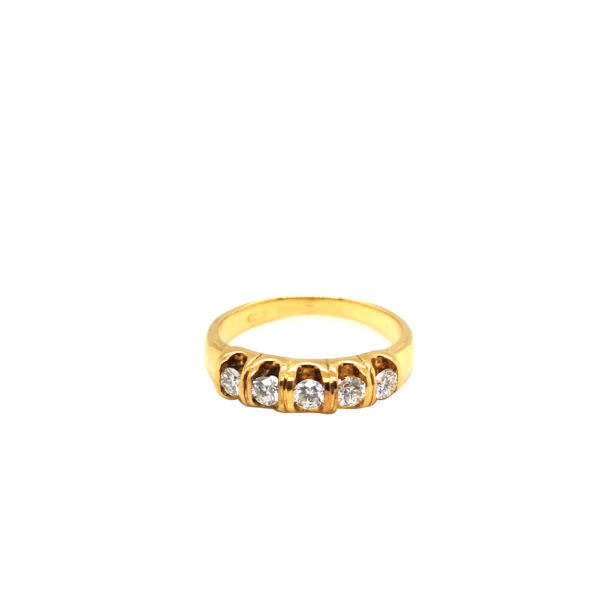 20K Yellow Gold Diamond Ring