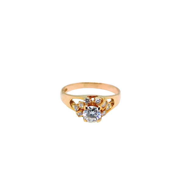 20K Yellow Gold Diamond Ring