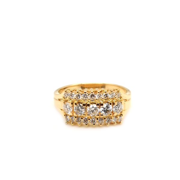 20K Yellow Gold Diamond Ring