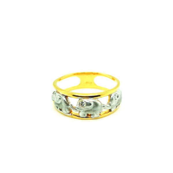 20K Yellow Gold Diamond Ring