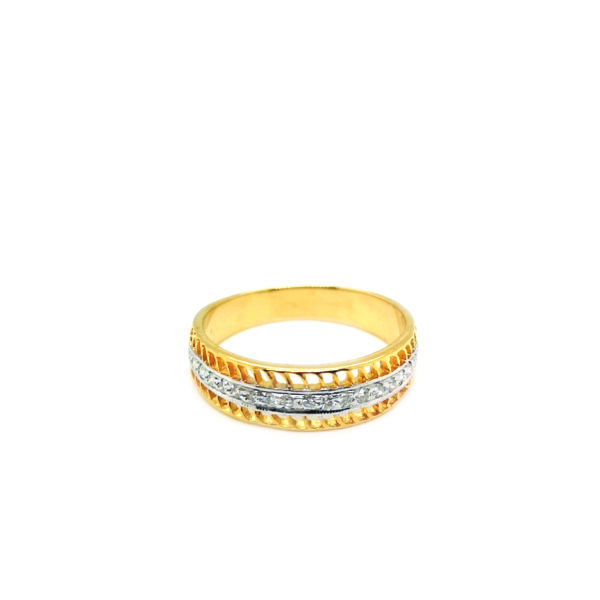 20K Yellow Gold Diamond Ring