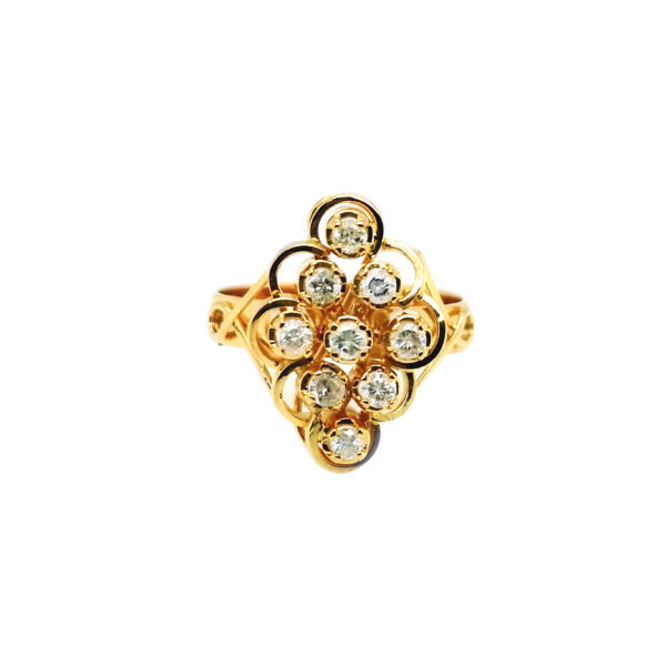 18K Yellow Gold Diamond Ring