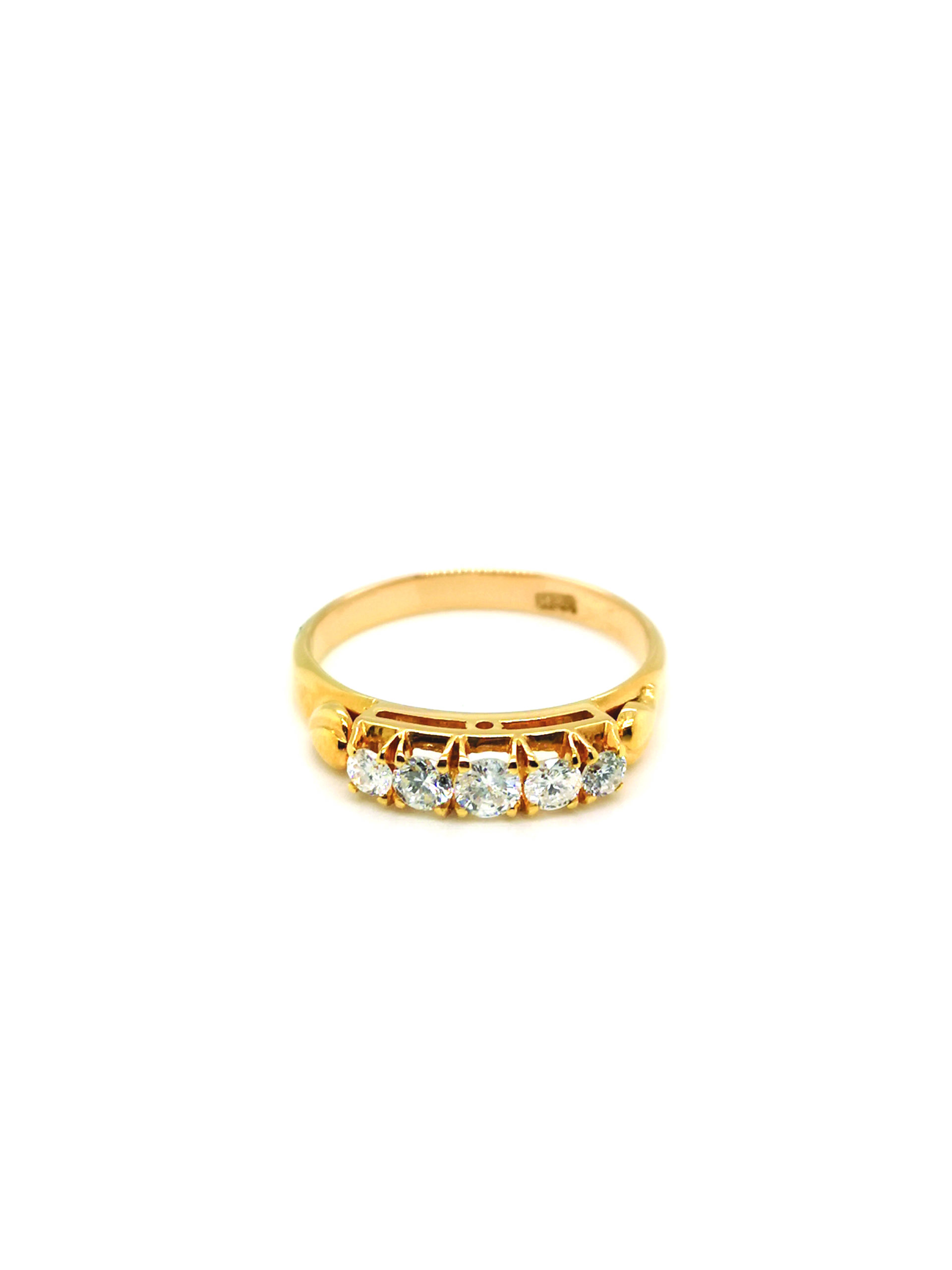 22K Yellow Gold Diamond Ring - ValueMax Jewellery