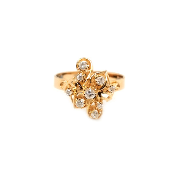 18K Yellow Gold Diamond Ring
