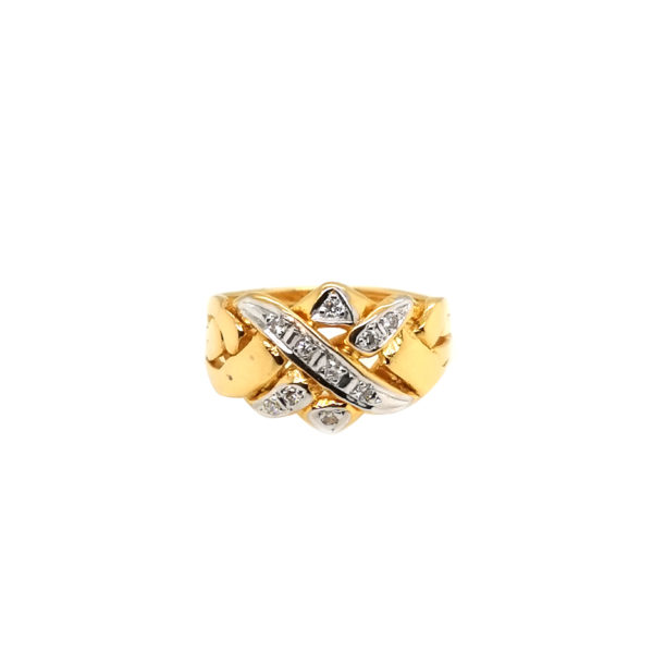 22K Yellow Gold Diamond Ring