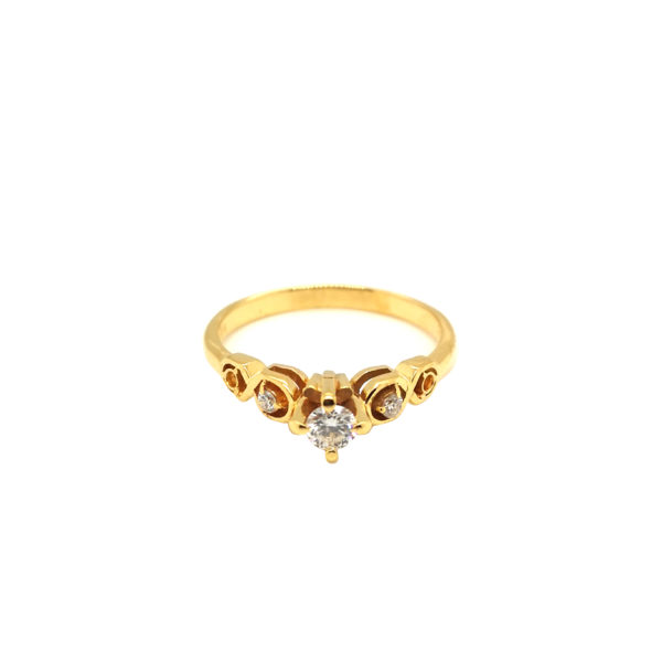 14K Yellow Gold Diamond Ring