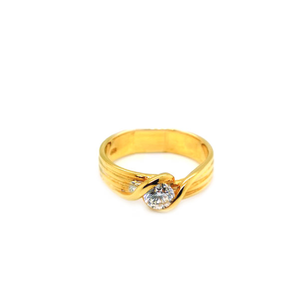 20K Yellow Gold Diamond Ring