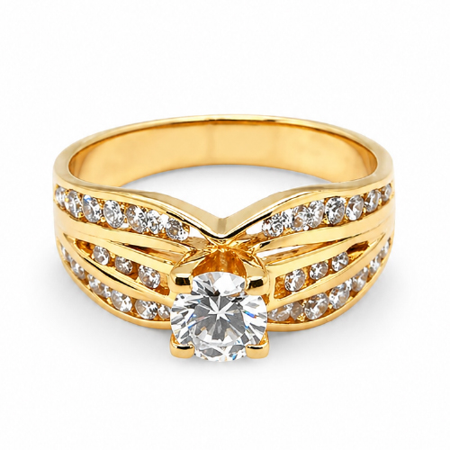 18K Yellow Gold Diamond Ring