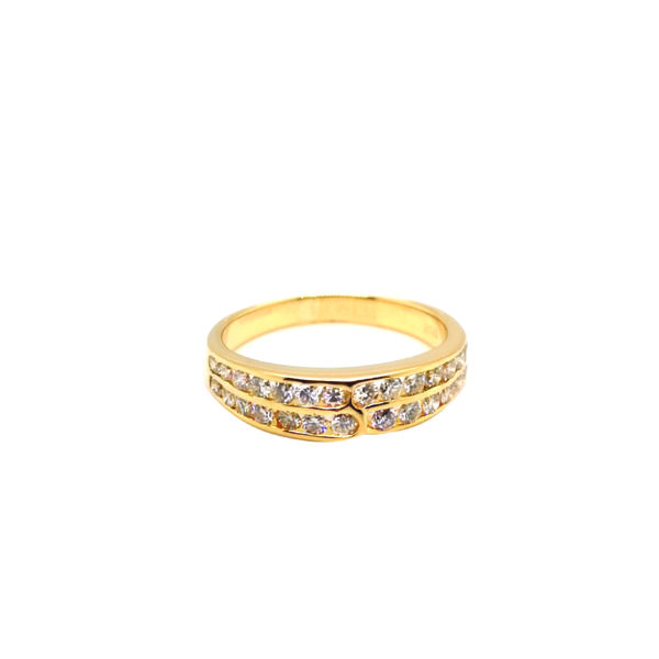 20K Yellow Gold Diamond Ring