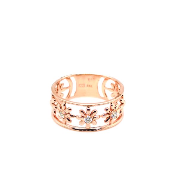 14K Rose Gold Diamond Ring