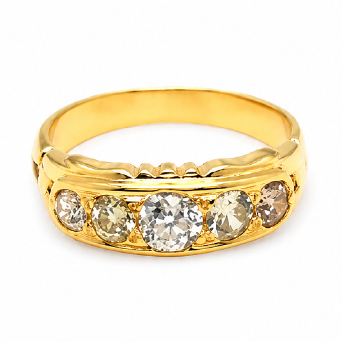 20K Yellow Gold Diamond Ring