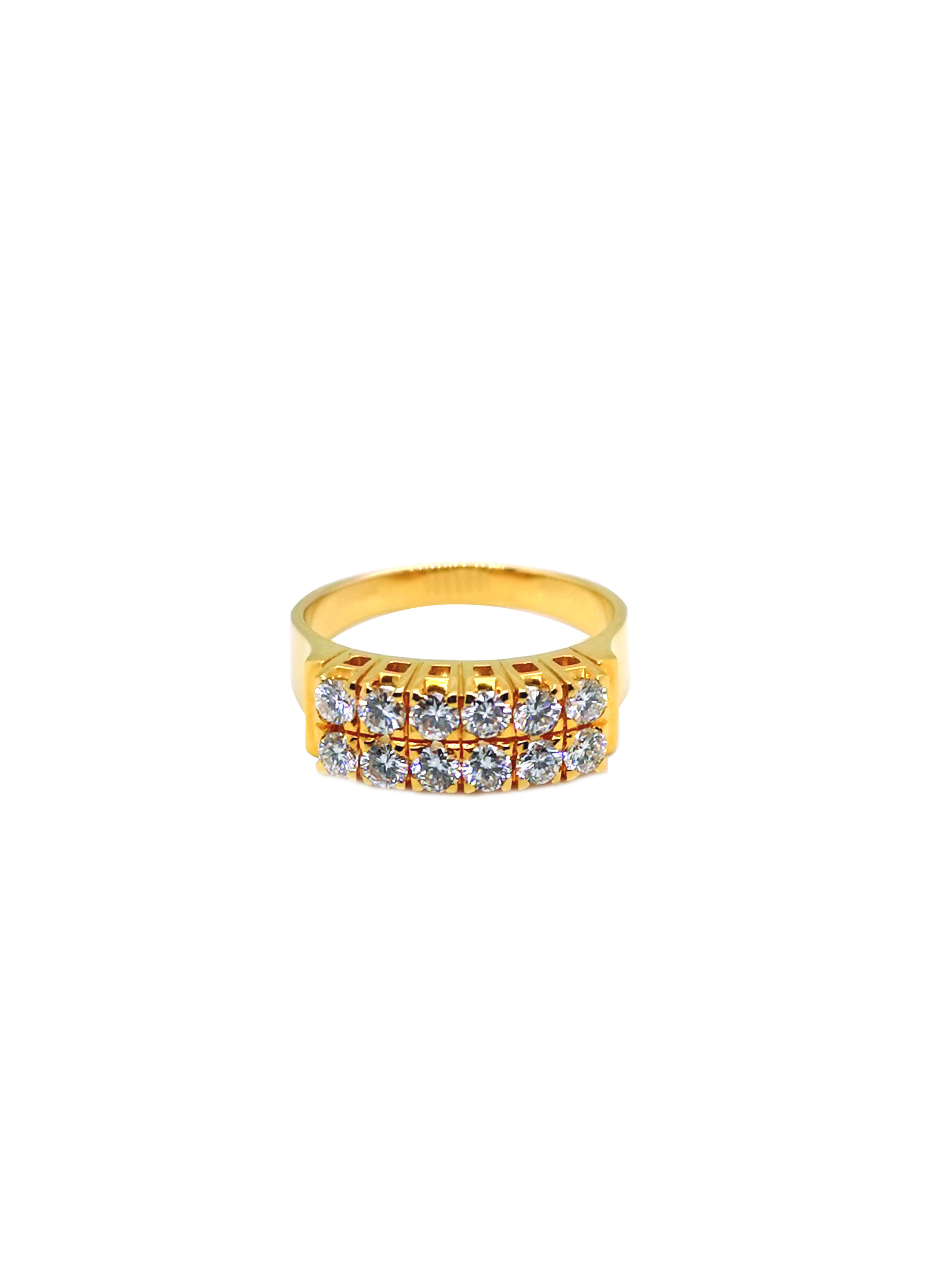 20K Yellow Gold Diamond Ring - ValueMax Jewellery