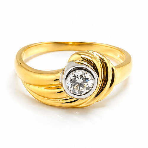 20K Yellow Gold Diamond Ring
