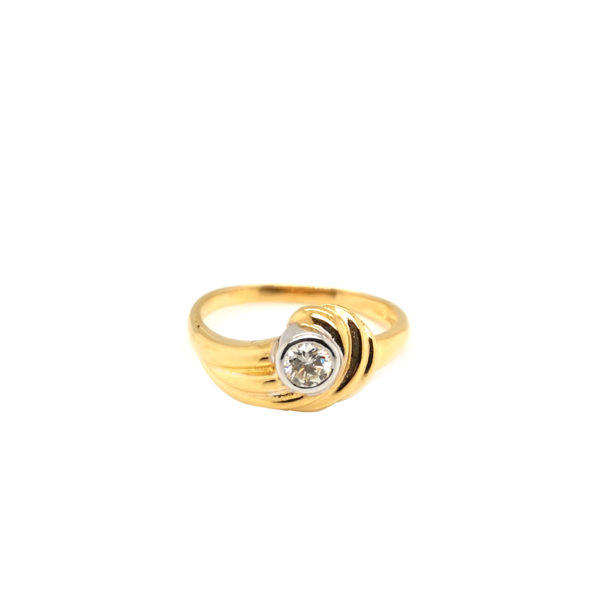 20K Yellow Gold Diamond Ring