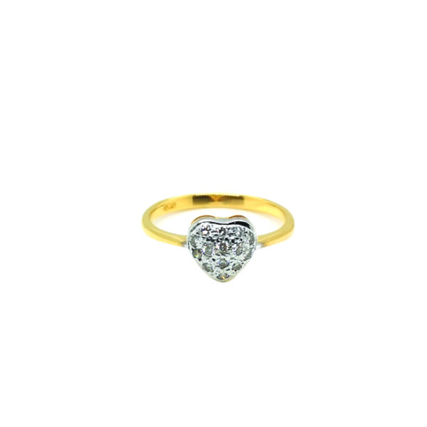 20K Yellow Gold Diamond Ring