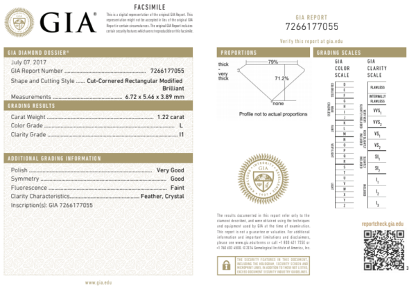 1.22 Carat Diamond (Gemological Institute of America)