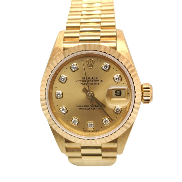 Rolex Lady Datejust Diamond 18K Yellow Gold 69178 Watch