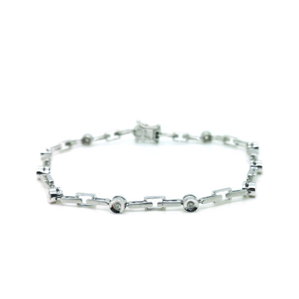 18K White Gold Diamond Bracelet