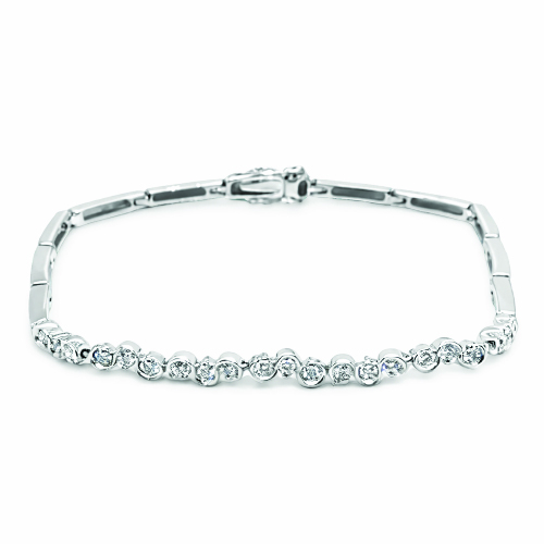 18K White Gold Diamond Bracelet