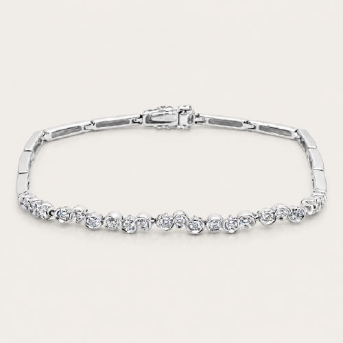 18K White Gold Diamond Bracelet