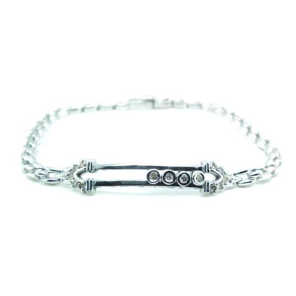 14K White Gold Diamond Bracelet