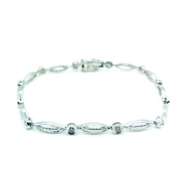 18K White Gold Diamond Bracelet