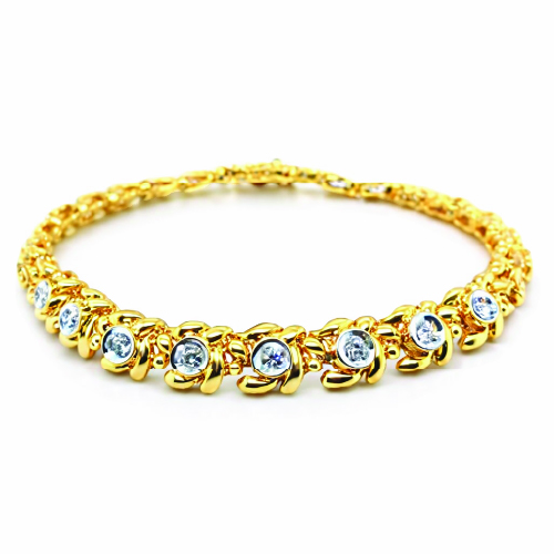 20K Yellow Gold Diamond Bracelet