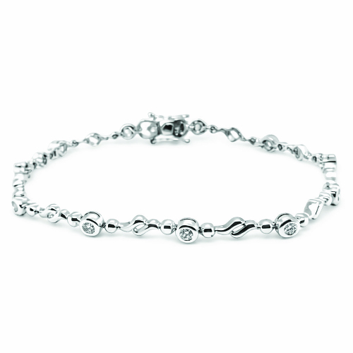 18K White Gold Diamond Bracelet