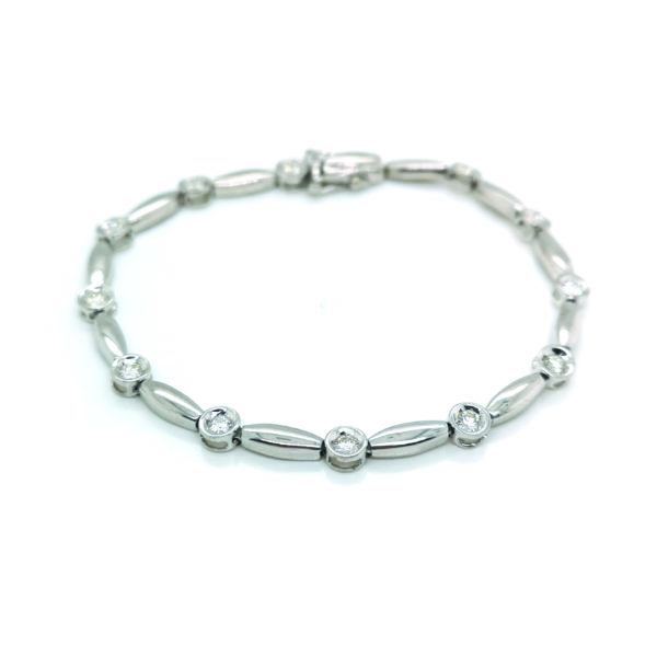 18K White Gold Diamond Bracelet